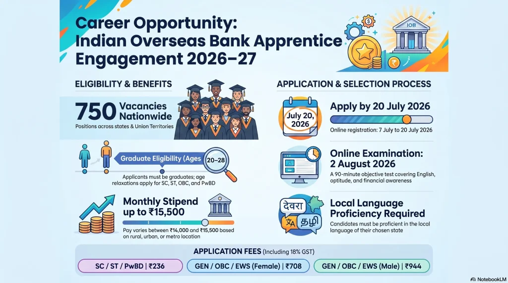 Indian Overseas Bank (IOB) Apprenticeship Recruitment 2026-27