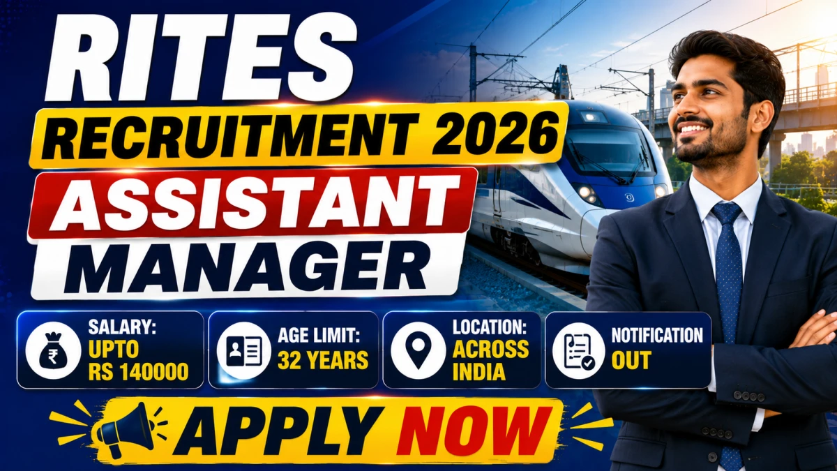 RITES Assistant Manager Recruitment 2026 – Apply Online